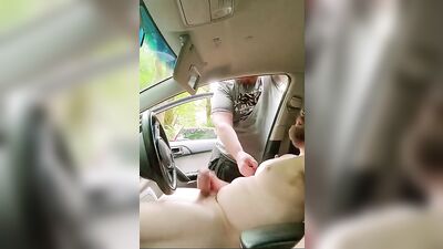 big sexy fat guy jerks in the car - free gay porn