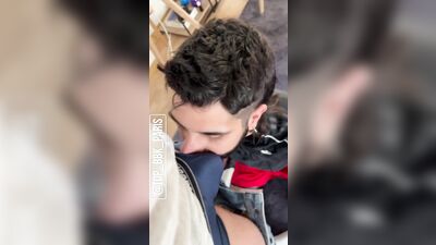 hot uncut cock sniffing action part 1 - free gay porn
