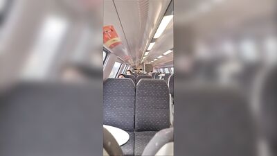 french guy jerks off in the train in public - free gay porn