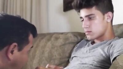 gorgeous young straight guy gets sucked by a man for the first time - free gay porn