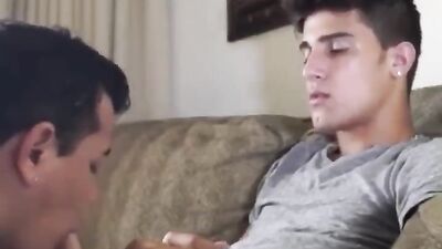 gorgeous young straight guy gets sucked by a man for the first time - free gay porn