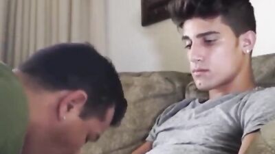 gorgeous young straight guy gets sucked by a man for the first time - free gay porn