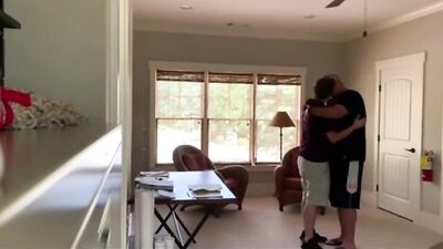 married dad gets an ass eating from the neighbour boy - free gay porn