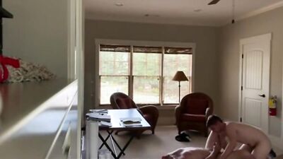 married dad gets an ass eating from the neighbour boy - free gay porn