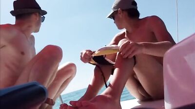 straight friends nude on boat - free gay porn