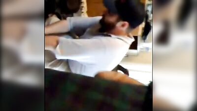 guy jerks off in front of cable installer - free gay porn