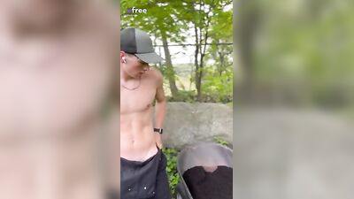 cute country boy plays in the woods - free gay porn