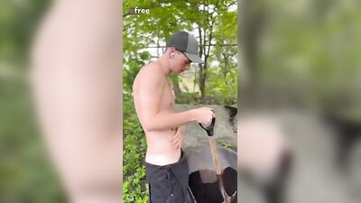 cute country boy plays in the woods - free gay porn
