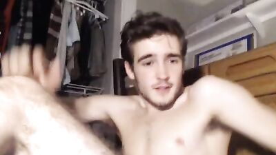 hairy twink plays with his ass - free gay porn