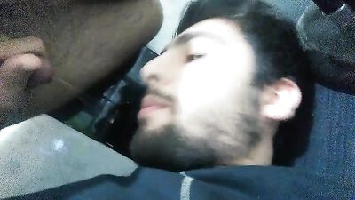 turkish guy cums in his own mouth - free gay porn
