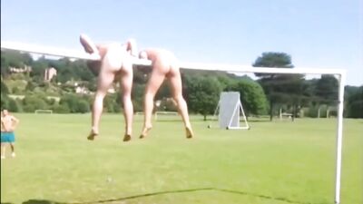 group of str8 friends nude in park - free gay porn