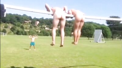 group of str8 friends nude in park - free gay porn