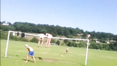 group of str8 friends nude in park - free gay porn