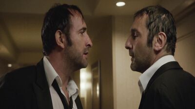 jean dujardin and gilles lellouche gay scene les infideles - free gay porn