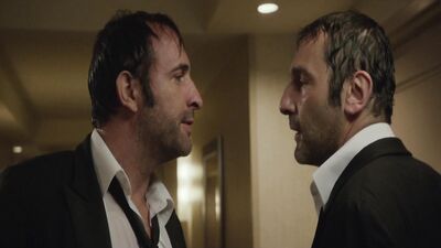 jean dujardin and gilles lellouche gay scene les infideles - free gay porn