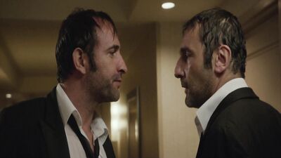 jean dujardin and gilles lellouche gay scene les infideles - free gay porn