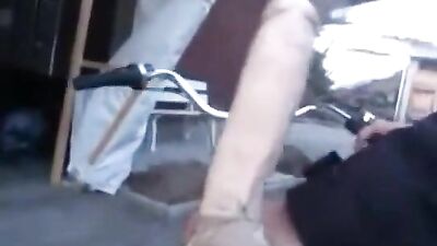 anal dildo fucking on bike ride around town - free gay porn