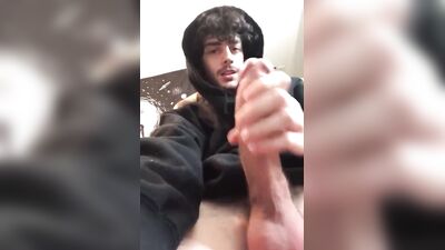 stroking big dick and cum - free gay porn