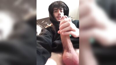 stroking big dick and cum - free gay porn
