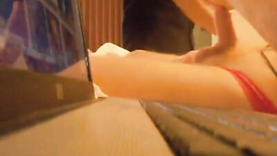 hotel staff catches guy jerking off then helps him cum - free gay porn