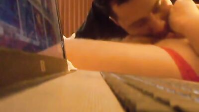 hotel staff catches guy jerking off then helps him cum - free gay porn