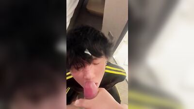 asian boy xan tasts a load - free gay porn