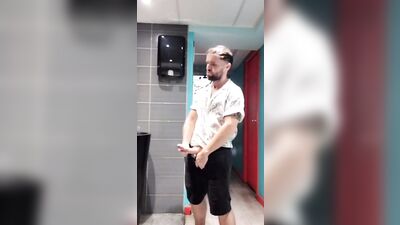 hung guy loves to cum in public places pt2 - free gay porn