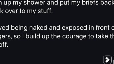 exhibitionist exposes his erection at truck stop - free gay porn