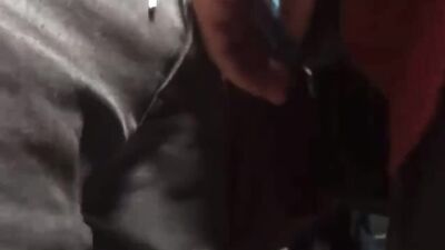 touching strangers bulge on bus - free gay porn
