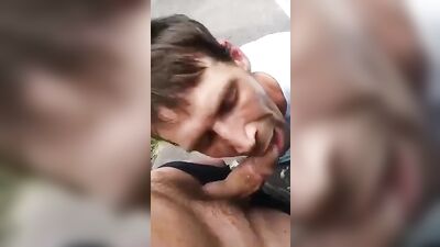 homeless guy sucking cock on the sidewalk for - free gay porn