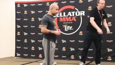 hot fighter opening the towel at the weigh in - free gay porn