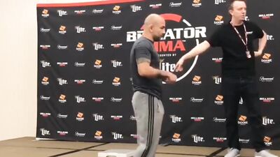 hot fighter opening the towel at the weigh in - free gay porn