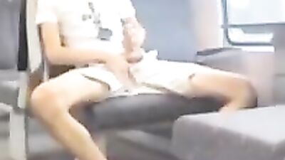 aroused boy gets caught jerking off on a train - free gay porn