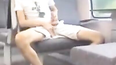 aroused boy gets caught jerking off on a train - free gay porn