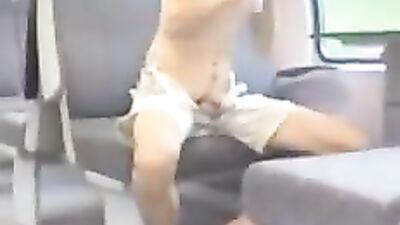 aroused boy gets caught jerking off on a train - free gay porn