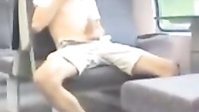 aroused boy gets caught jerking off on a train - free gay porn