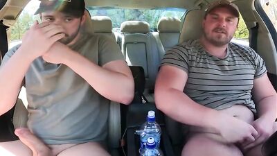 country best friends jerk off together in pickup - free gay porn