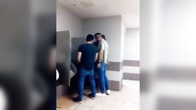 more guys horny cock hard cottaging in restroom - free gay porn