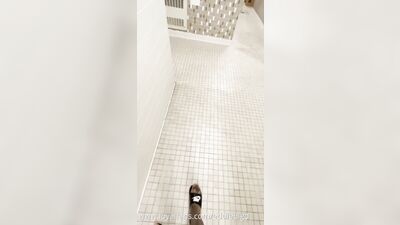 showing off his big dick in locker room and sauna - free gay porn