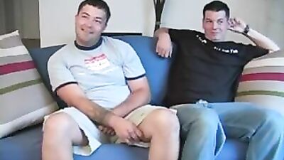 straight guys jerking off together - free gay porn