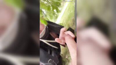 twink fag sucks a homeless daddy on public park - free gay porn