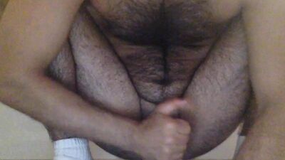 hairy arab in an intense session with himself - free gay porn