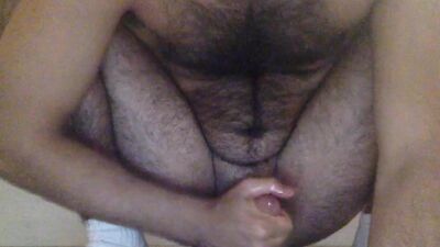 hairy arab in an intense session with himself - free gay porn