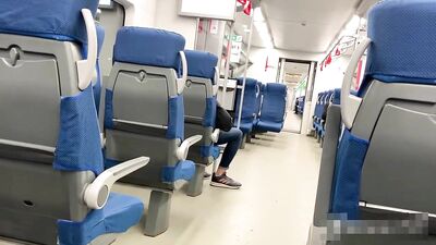 extreme public jerk and cum in the train - free gay porn