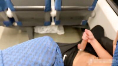 extreme public jerk and cum in the train - free gay porn