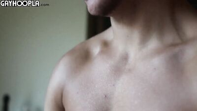 fit stud johnny america jerks his big cock