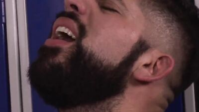 hairy and hard locker room fuck