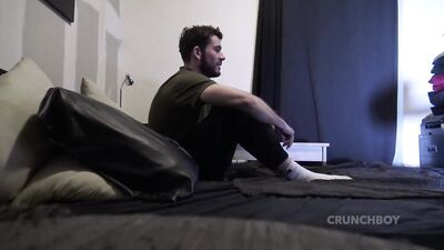 Juan Florian & Buzz - Fixed camera backstage crunchboy shooting between Emerick and Juan Florian - free gay porn