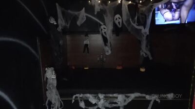 Jesss Royan fucked on Halloween by a straight guy TBM - free gay porn