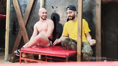 Max Fendez beaten up by an anonymous guy with a balaclava - free gay porn